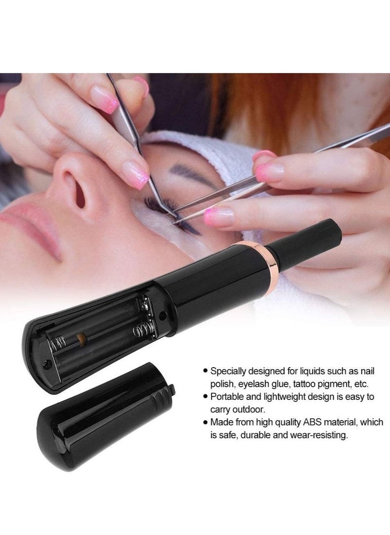 Generic Electric Nail Lacquer Shaker Eyelash Shaker, for Extensions, Glue with 2 Connectors and 6 Sizes of Caliber Liquid Evenly Mixer (Black)  - Image 3