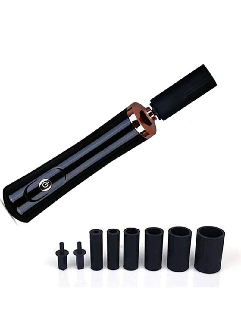 Generic Electric Nail Lacquer Shaker Eyelash Shaker, for Extensions, Glue with 2 Connectors and 6 Sizes of Caliber Liquid Evenly Mixer (Black)  - Image 5