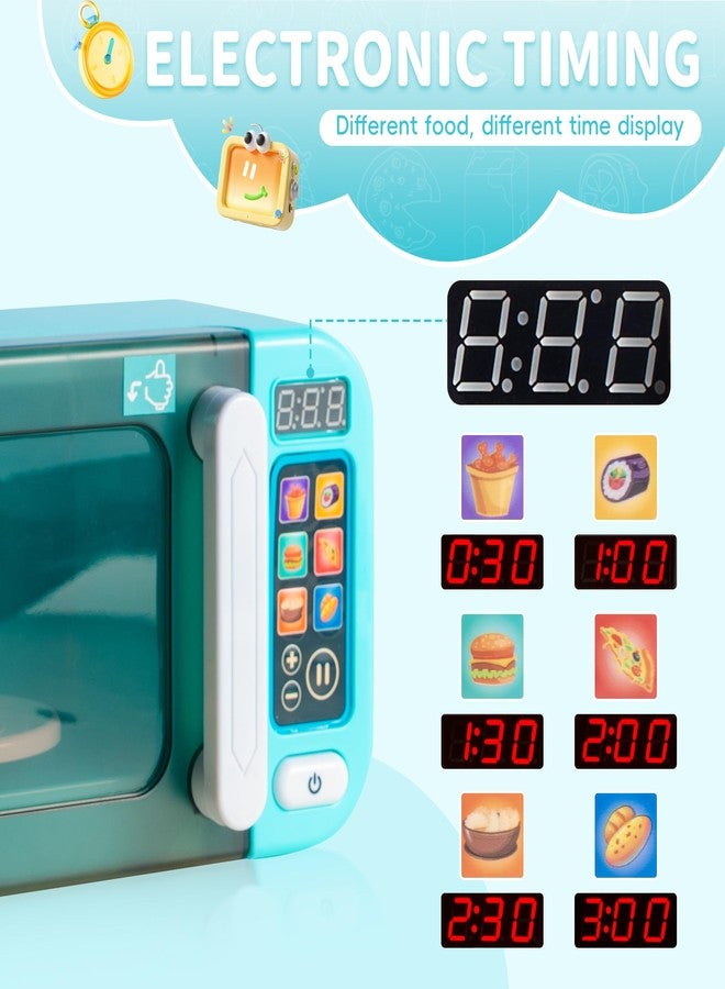 MINDNOOK ألعاب ميكروويف للأطفال من ماندنوك، مجموعة ألعاب مطبخ مع ضوء وصوت، فرن إلكتروني للعب للأطفال مع طعام لعب، ألعاب تعليمية للبنات والأولاد من عمر 3 سنوات فما فوق - Image 4