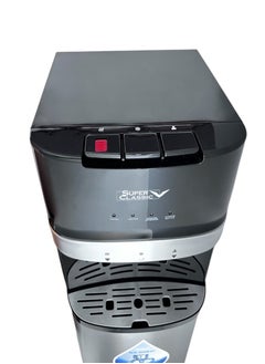SUPER CLASSIC Water dispenser from Super Classic in black and silver color, featuring an elegant design and high quality. It has a bottom-loading system with an automatic ice maker and operates at 100 watts- SPXWD-40  - Image 5