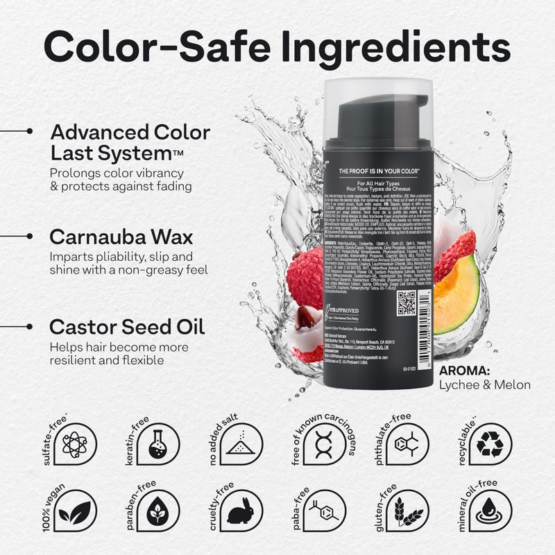 Colorproof Fiber Blast Texture CrÃ¨me 3.4 Fl. Oz. Hydrating, Non-Greasy Hair Texture Cream with Lychee & Melon Scent, Travel Size Styling Cream - Image 2