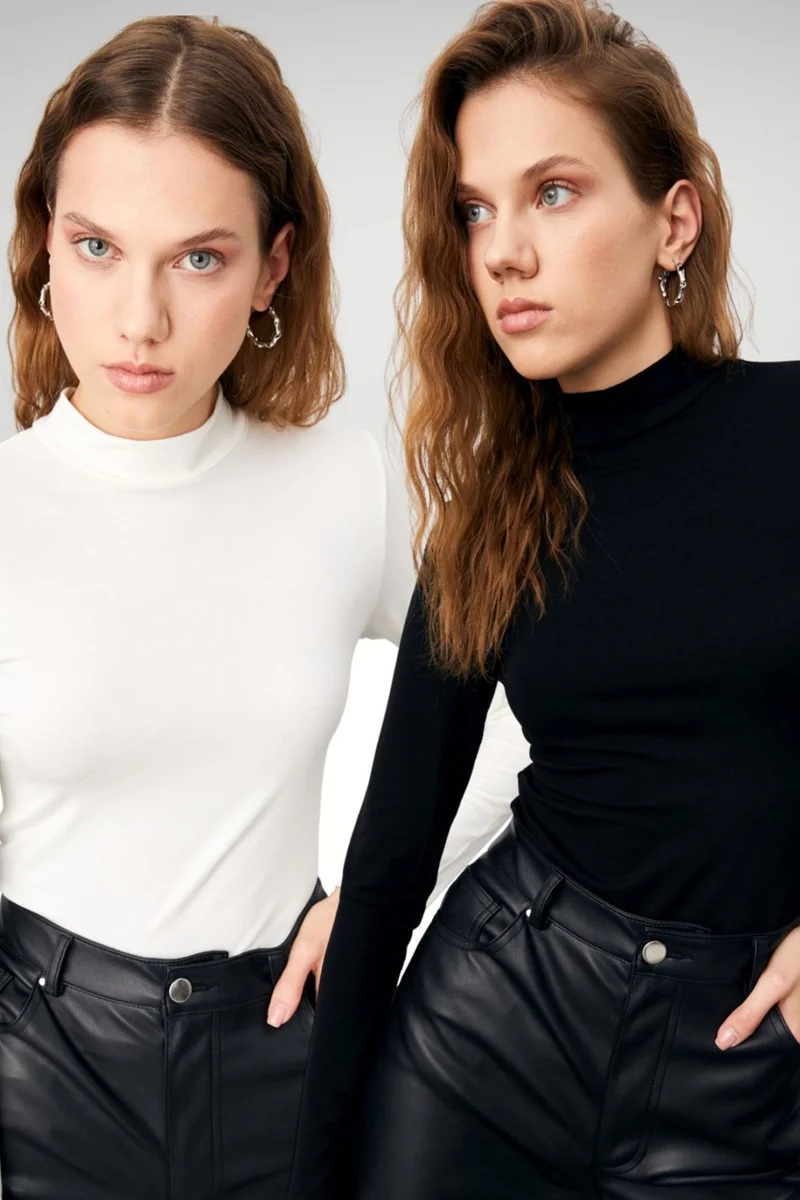 بيبانتولون BIPANTOLON Women's 2-Pack Slim Fit Bodysuits