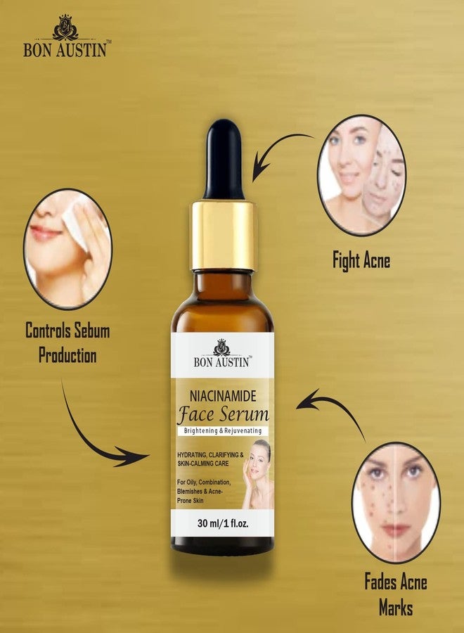 Bon Austin Niacinamide Face Serum For Acne Marks, Blemishes, Marks Skin Clarifying Anti Acne Serum For Oily & Acne Skin Pack of 2 of 30 ML - Image 4