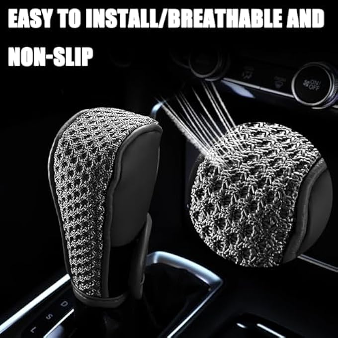 ريحني غطاء مقبض ناقل الحركة للسيارة، غطاء مقاومة للانزلاق، مقبض ناقل حركة للسيارات، غطاء واقي عصا، إكسسوارات ديكور داخل السيارة لشاحنات SUV، مركبة ترفيهية - Image 2