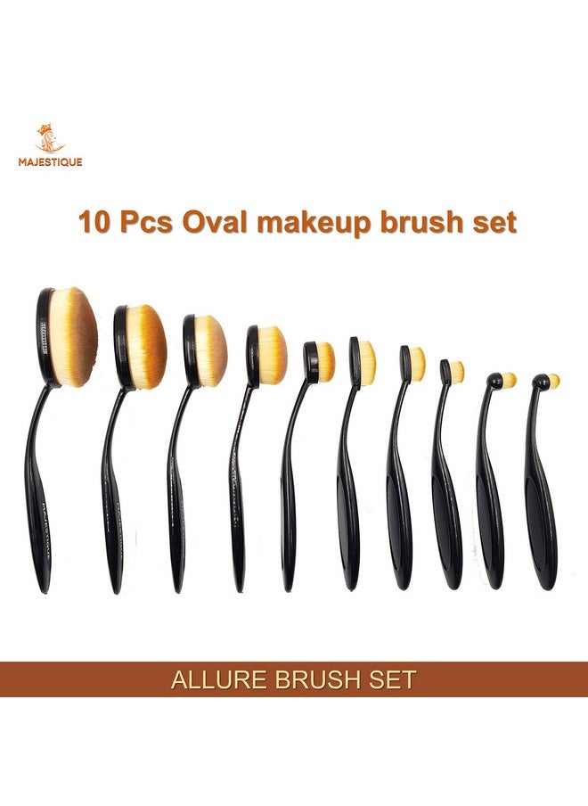 MAJESTIQUE MAJESTIQUE The Premium Box Set of Makeup Brushes a Rakhi From Is Attractive and Contains All 10 Essential for Your Daily Needs  - Image 2