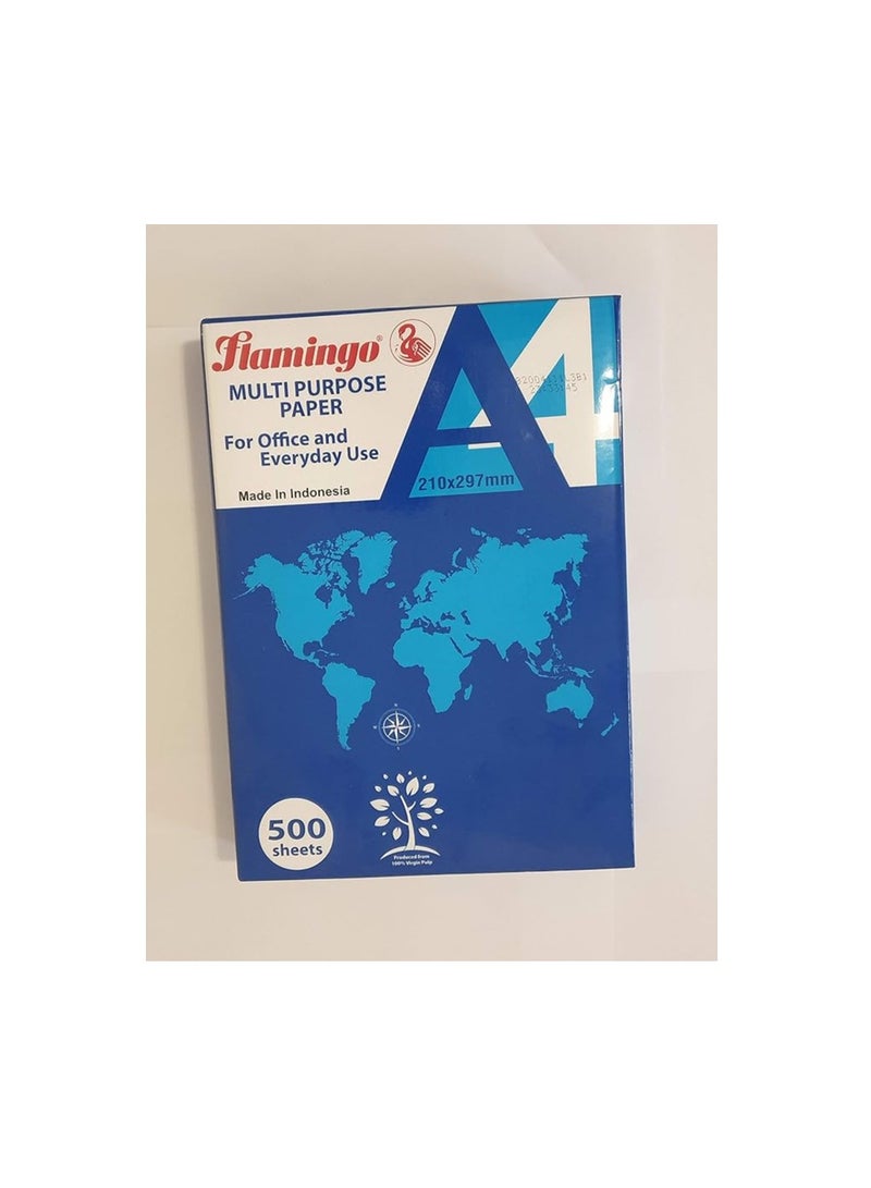 Flamingo A4 Multi-Purpose Photocopy Paper White, (Box of 5 Reams) , 500 Sheets in one Ream ,80 GSM - Image 2