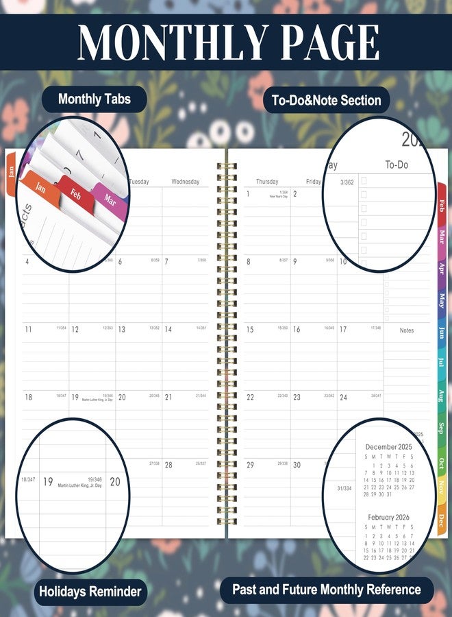 Journaltastic 2026 Planner - 2026 Planner Weekly and Monthly, 9” x 11”, Interchangeable Cover Planner with Colorful Tabs, Jan 2026 - Dec 2026, planner 2026 with Strong Twin-wire Binding, Inner Pocket, Premium Thick Paper - Waterproof - Image 3