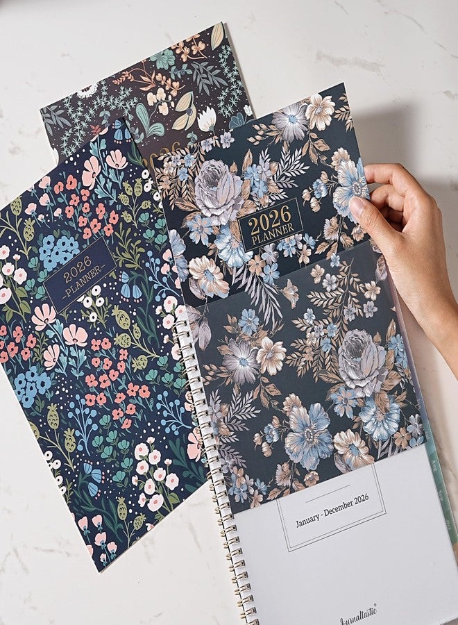 Journaltastic 2026 Planner - 2026 Planner Weekly and Monthly, 9” x 11”, Interchangeable Cover Planner with Colorful Tabs, Jan 2026 - Dec 2026, planner 2026 with Strong Twin-wire Binding, Inner Pocket, Premium Thick Paper - Waterproof - Image 2