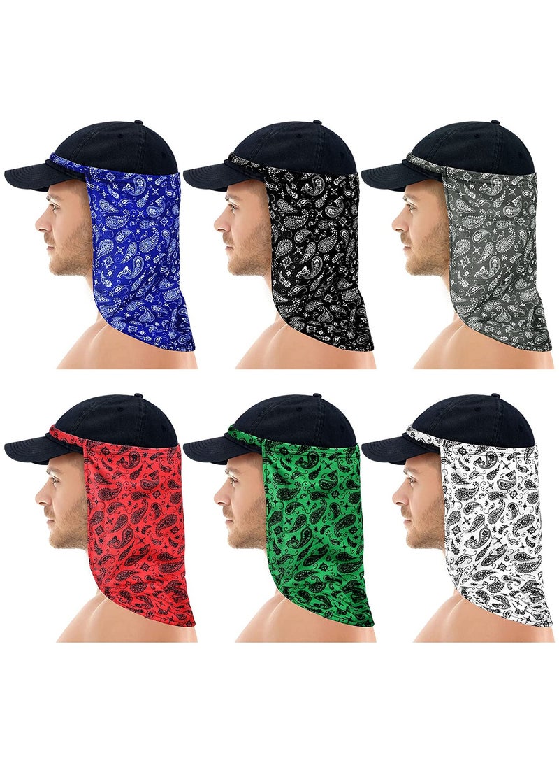 SYOSI 6 Pcs Sun Protection Neck Drape, UV Hat Drapes Face and Neck Cover UV Blocking Hat Drape Lightweight Neck Cover Comfortable Sun Shield Outdoor Activity Hat Drape for Women Men Fishing Outdoors - Image 1