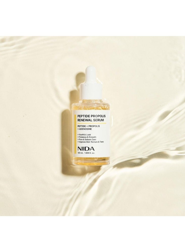 نيدا سيروم نيدا ببتيد بروبوليس ٥٠ مل - يُفتّح لون البشرة، يُقلّل المسام، يُقشّر البشرة بلطف - يُحسّن ملمسها، يُرطّبها ويُوازنها، ويُقوّي حاجزها الواقي. - Image 3