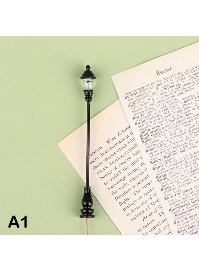 Building Sand Table Model Micro Landscape Decoration Lamp Model Accessories Garden Lamp-Color:Style 1  - Image 1