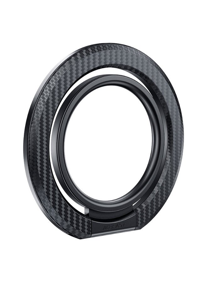 ACEFAST Magnetic Phone Ring Holder P1, 16 N52 Magnets, Foldable Aluminum Alloy, Multi-Angle Rotation, RoHS Certified - Black - Image 1