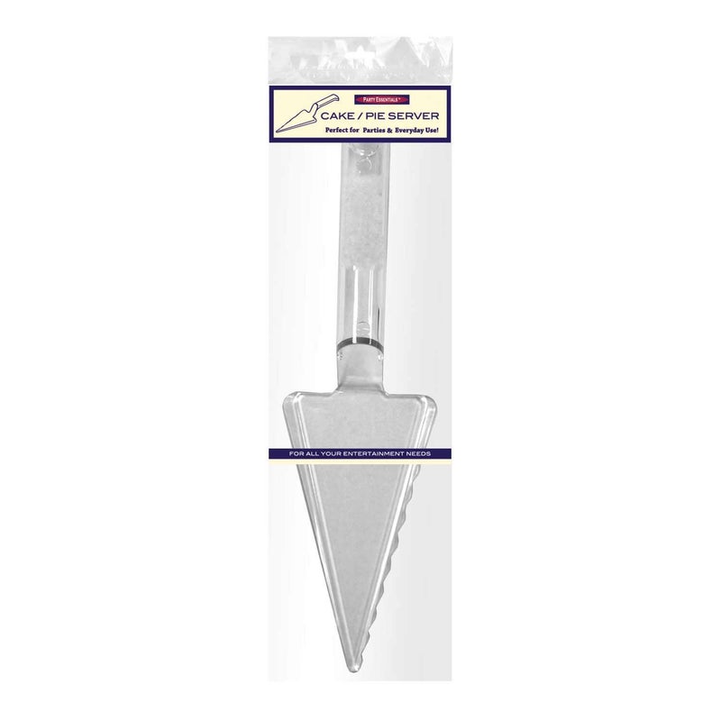 Party Essentials Heavy Duty Plastic Cake Server/ Pie Cutter/ Pastry Slicer/ Spatula for Serving Pizza, Clear, 1-Count - Image 2