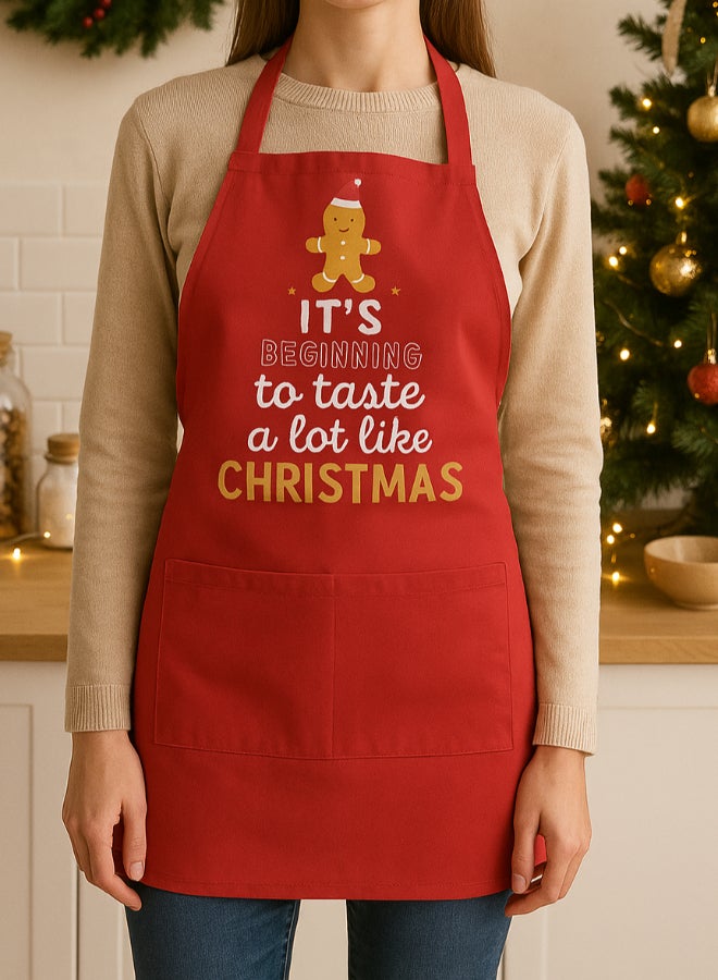 Share the Love It's Beginning To Taste Like Christmas, Christmas Apron - Image 3