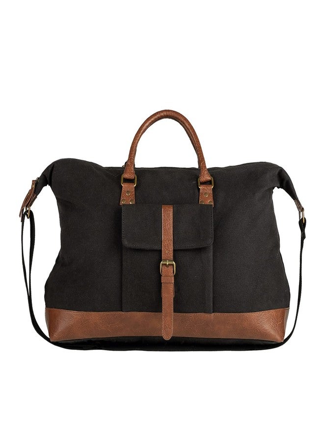 Mona B 30L Travel Duffle Bag for Men and Women with Adjustable Shoulder Strap - Black - Image 1