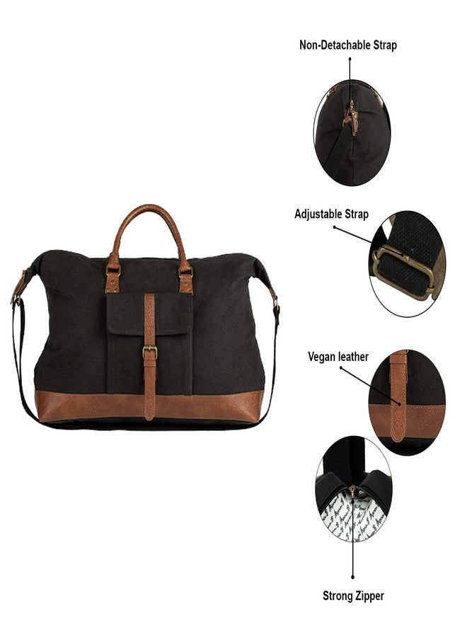 Mona B 30L Travel Duffle Bag for Men and Women with Adjustable Shoulder Strap - Black - Image 4