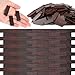 Burbell 400 Pcs Miniature Dollhouse Flooring 1 12 Scale Mini Wooden Dollhouse Floor Boards Geometric Bamboo Furniture for Model AccessoriesDark Brown - Image 2