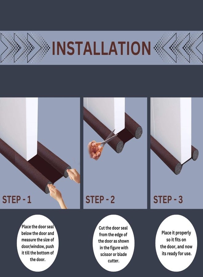 LEMBOSE PVC Door Guard (39 Inches, Pack of 5) Gap Filler for Door Bottom Seal Strip - Sound-Proof, Reduce Noise, Energy Saving Door Stopper for Reduce Door Dust, Door Guard for Home(Brown) - Image 4