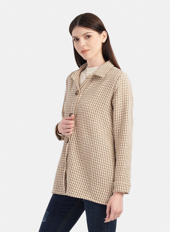 Clue Tweed Button Closure Shirt - Image 2