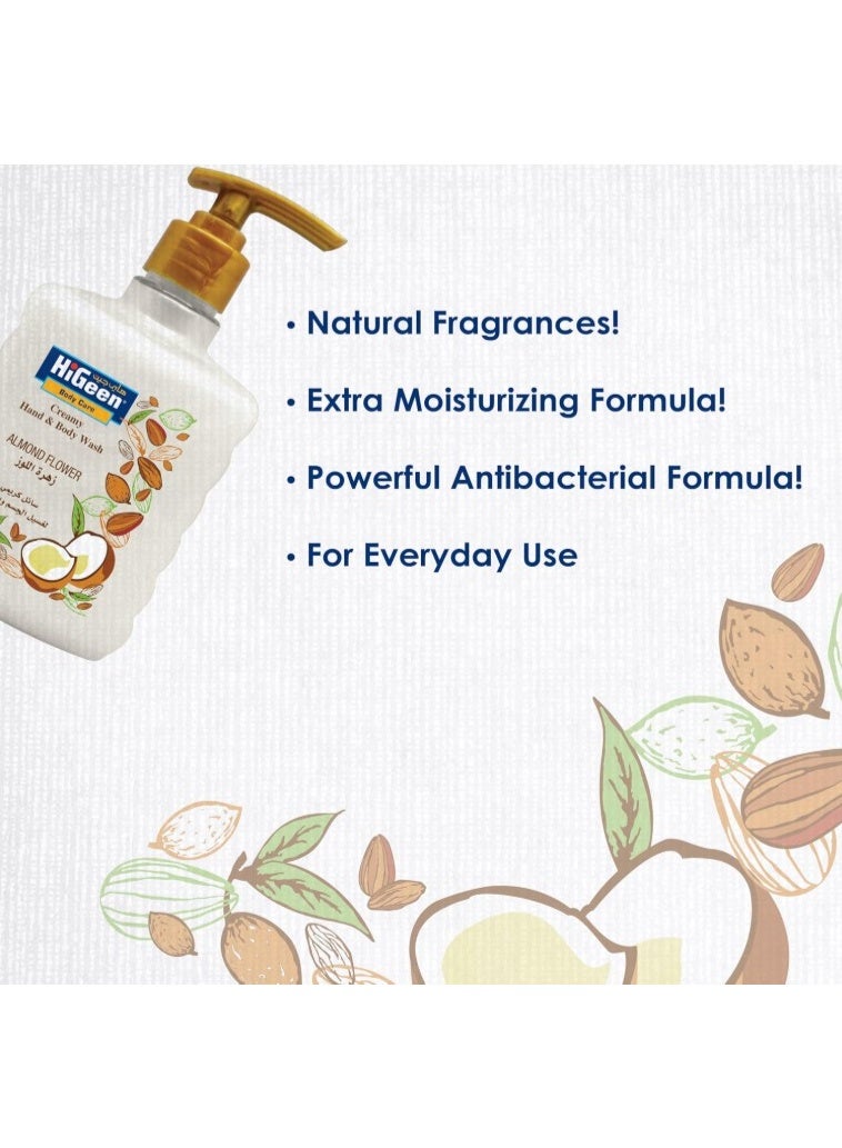 HiGeen Creamy Almond Flower Hand and Body Wash 500 ml, Twin Pack - Image 2