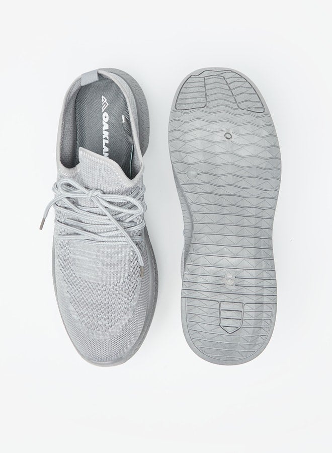 Oaklan by Shoexpress Men Textured Sports Shoes with Lace-Up Closure  - Image 4