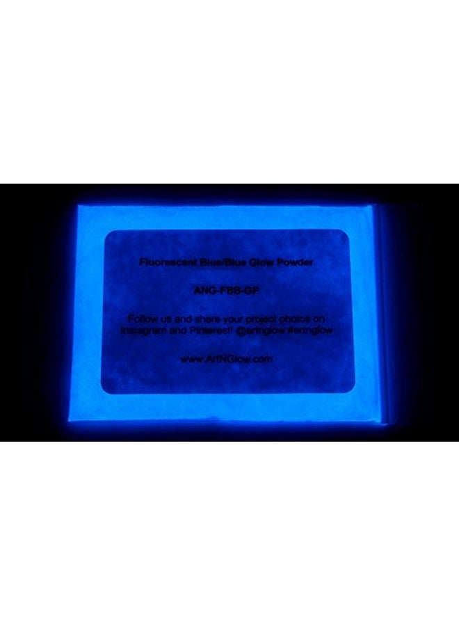 Art 'N Glow Glow In The Dark Pigment Powder Neutral And Fluorescent Color For Art Painting Fine Art Nail Art Paint And Diy Crafts Non Toxic Long Lasting 10+ Color Options Fluorescent Blue (12 Grams) - Image 1