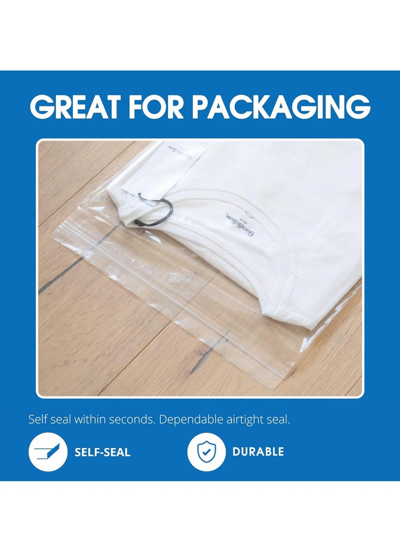 KASTWAVE 100 Count Quart Clear Reclosable Zip Plastic Poly Bags 9" X 12" with Heavy Duty Plastic Resealable Lock Seal Zipper Bags for Photo, Jewelry, Bakery, Treats, Party Favors  - Image 4