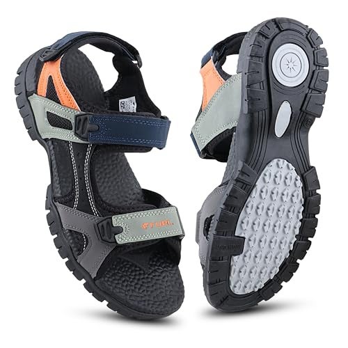 FUEL Rambo-01 Comfortable & Lightweight Stylish Casual Outdoor Footwear For Sandals for Men (Black-8UK) - Image 1