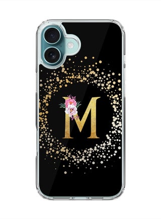 Custom Monogram Floral - M ( Black )