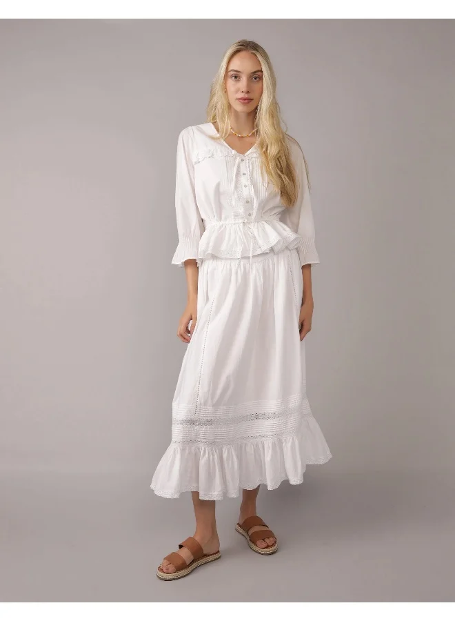 امريكان ايجل AE Pintuck Maxi Skirt