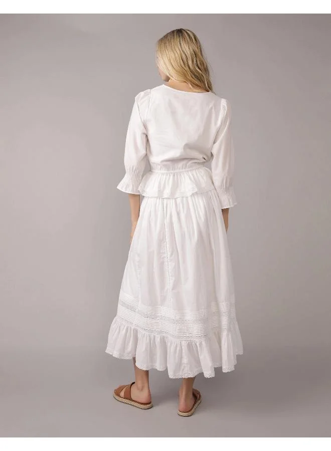 American Eagle AE Pintuck Maxi Skirt