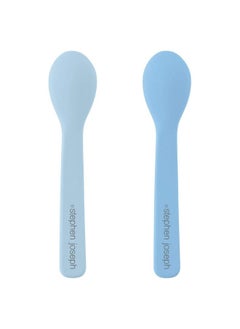 Stephen Joseph Silicone Baby Spoonslittle Baby Feeding Spoons Softtip Easy On Gums Bendable Design Selffeeding Dishwasher & Boilproof Set Of 2 (Zoo)  - Image 3