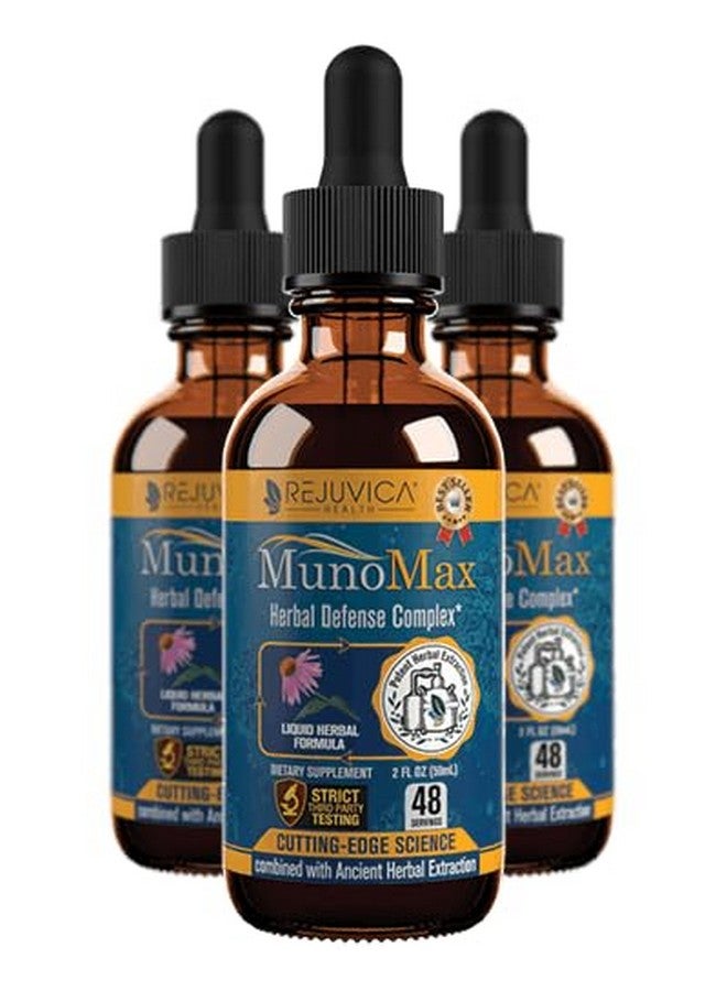 Rejuvica Health MunoMax - Advanced Immune Support Supplement - Liquid Delivery for Better Absorption - Echinacea, Astragalus, Reishi, Goldenseal, Elderberry & More!  - Image 1