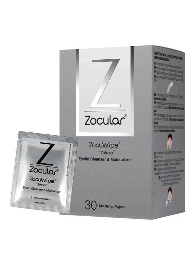 ARDELL مناديل زوكيويب للجفون مع مركب البامية الطبيعي - وسادات منظف ومرطب للجفون - مناديل تنظيف الجفون - علاج التهاب الجفون - 40 قطعة - Image 1