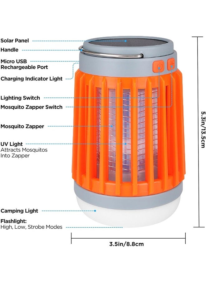 JCB CHIC - Rechargeable Bug Zapper Outdoor and Indoor BuzzBug Mosquito Zapper Buzzbug Mosquito Light Cordless Bug Zapper Mini Bug Zapper Bulb Solar Flashlight Camping Bug Zapper LED Light - Image 1