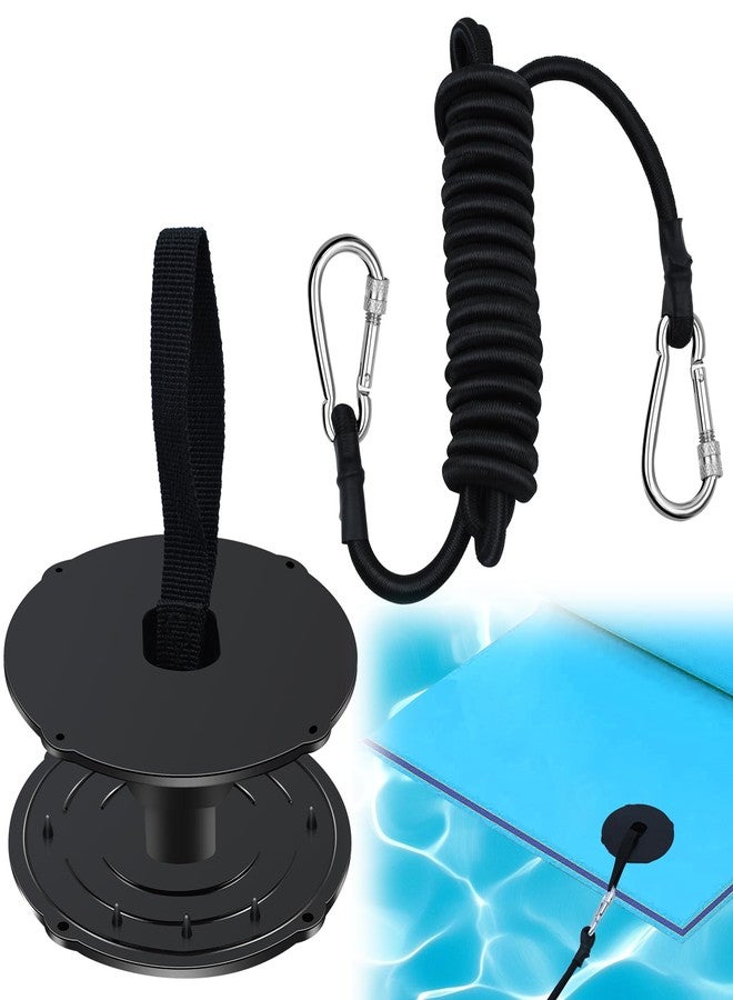 Wenfan Floating Water Mat Tether Kit Lily Pad Tether Floating Mat Straps Tether and Grommet Kit Foam Water Pad Tether and 118 Inch Bungee Cord for All Foam Water Pads - Image 1
