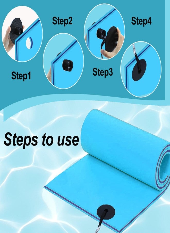 Wenfan Floating Water Mat Tether Kit Lily Pad Tether Floating Mat Straps Tether and Grommet Kit Foam Water Pad Tether and 118 Inch Bungee Cord for All Foam Water Pads - Image 4