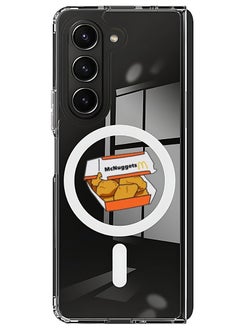 Magnetic Case for Samsung Galaxy Z Fold 6 Compatible with MagSafe Wireless Charging, Shockproof Phone Bumper Cover Nuggets