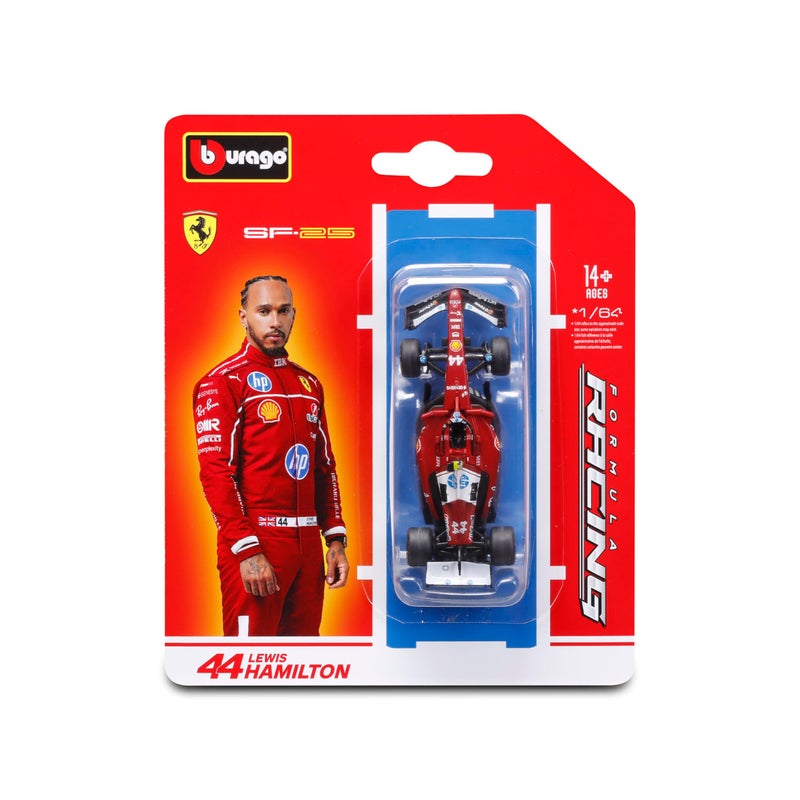 Bburago 1/64 Scale Scuderia Ferrari 2025 SF-25 Formula 1 Model #44 Lewis Hamilton - Image 3