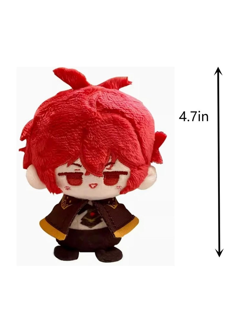 general Genshin Impact Plush Doll, Suitable as Keychain or Desktop Decoration, Anime Doll Great Gift for Game Fans - Diluc (4.7 inches) - Image 3