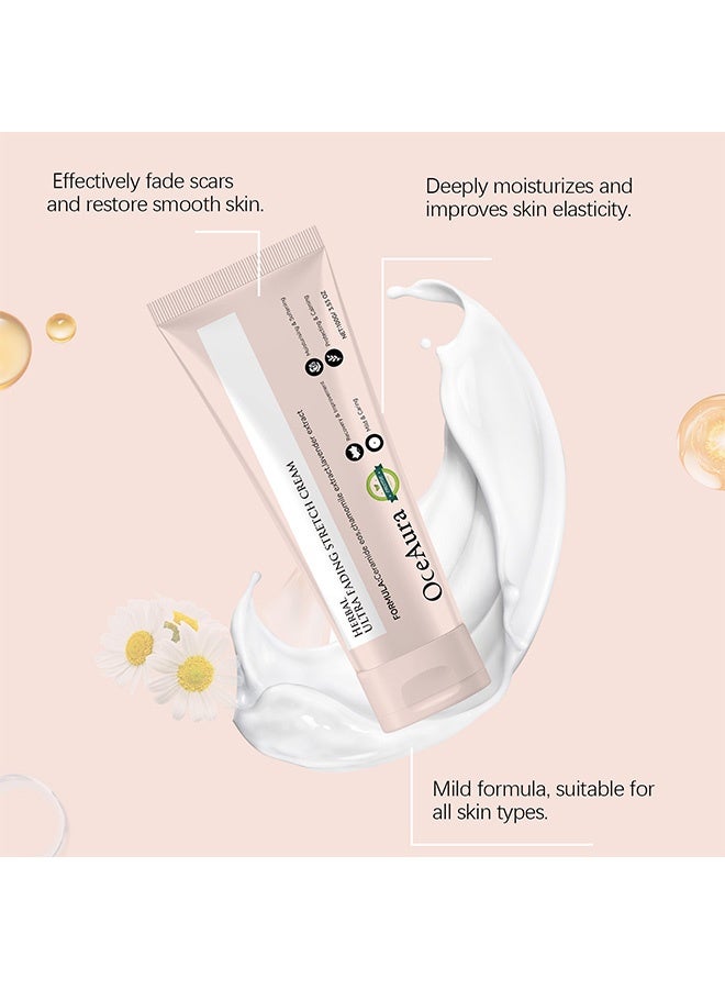 OceAura Herbal Ulera Fading Stretch Cream，Stretch Marks and Scar Removal Cream, Lighten Fat Lines and Postpartum Scars, Moisturize and Smooth Skin, Body Care Cream  100g - Image 4