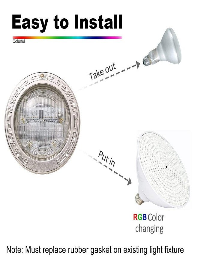 Tandanic Upgraded Color 50W LED Pool Light Bulb 12V RGB Color Changing Inground Pool Light Bulb Replacement for Pentair Hayward Accessories Pool Light 50W 120V - Image 5