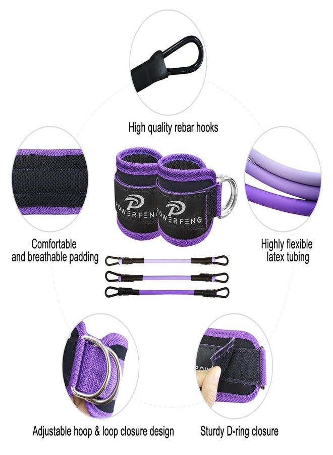 powerfeng Ankle Resistance Bands with Cuffs: Women Ankle Strap Band for Working Out - Ankle Resistance Bands for Glutes Hip & Leg Butt Training Workout Exercise Equipment - Image 3