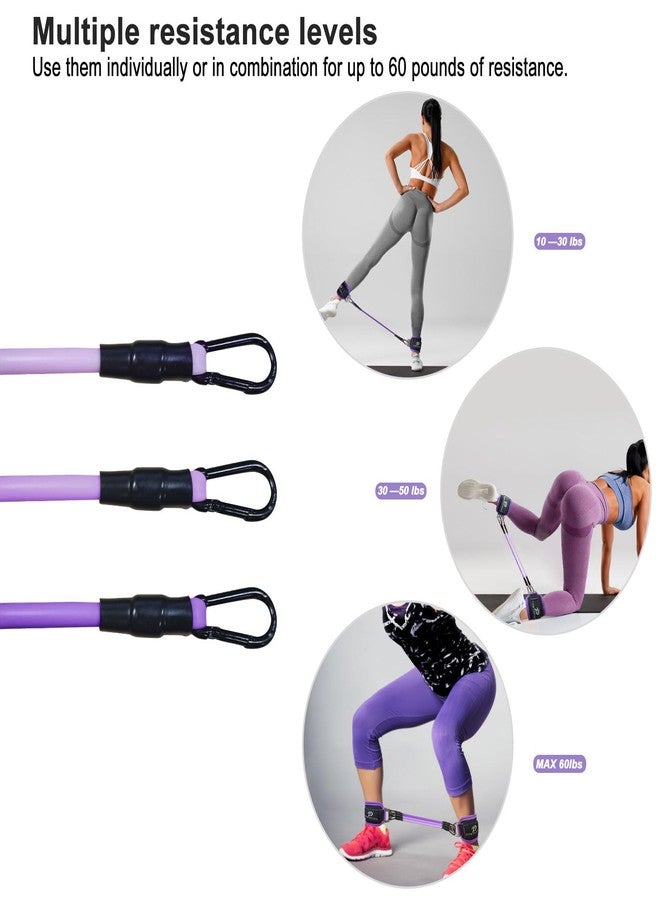 powerfeng Ankle Resistance Bands with Cuffs: Women Ankle Strap Band for Working Out - Ankle Resistance Bands for Glutes Hip & Leg Butt Training Workout Exercise Equipment - Image 4
