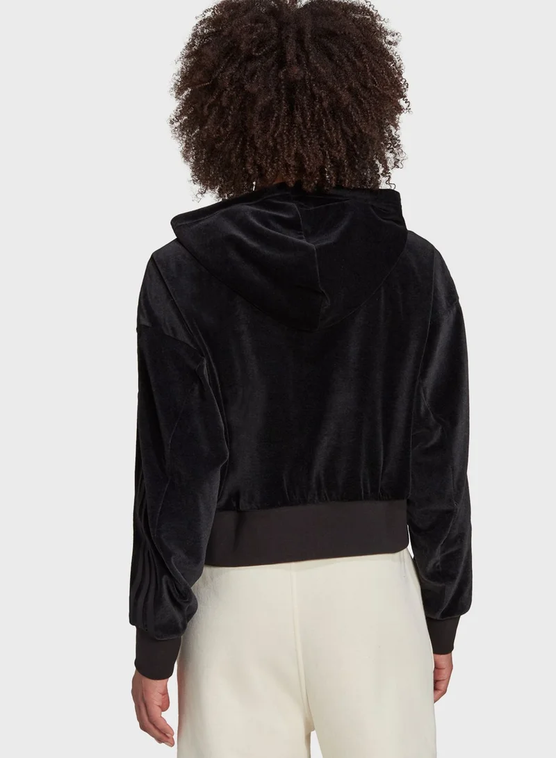adidas Originals Trefoil Cropped Hoodie