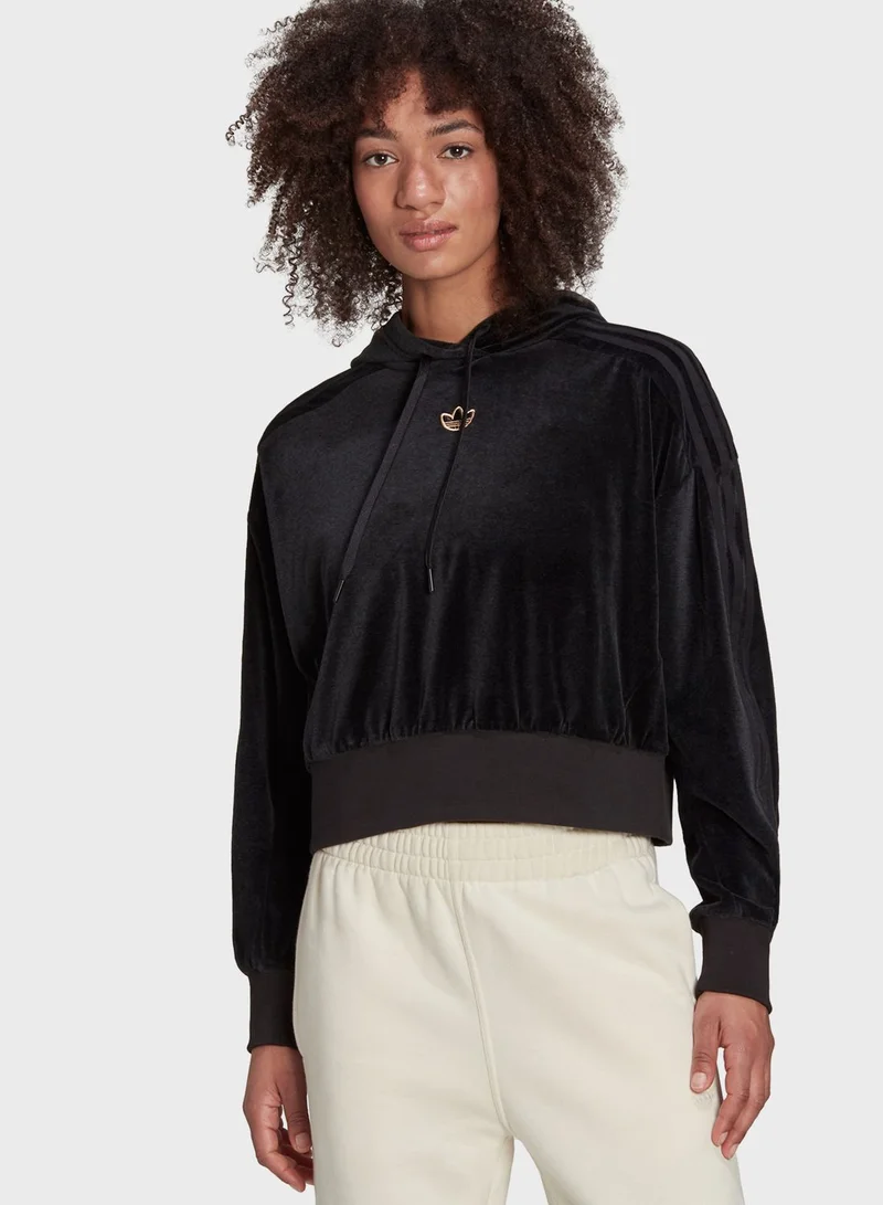 adidas Originals Trefoil Cropped Hoodie