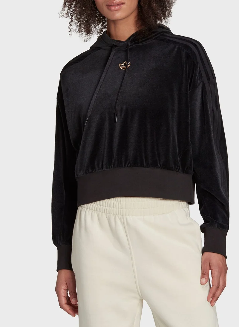 adidas Originals Trefoil Cropped Hoodie
