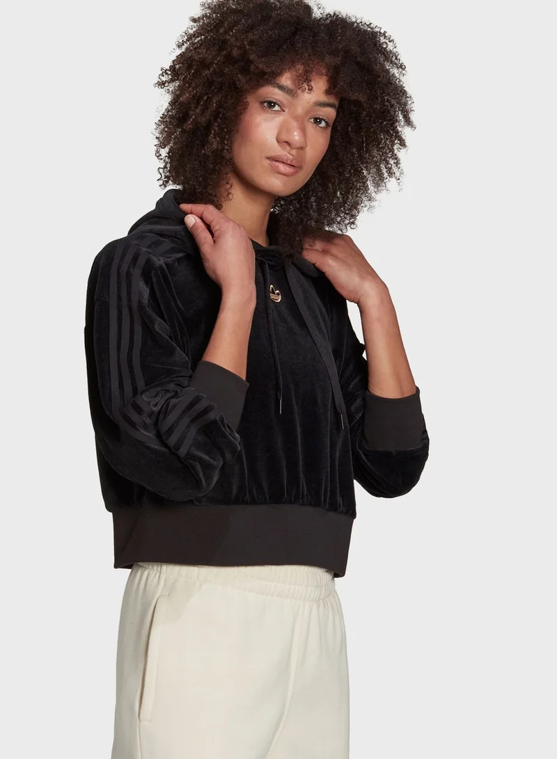 adidas Originals Trefoil Cropped Hoodie