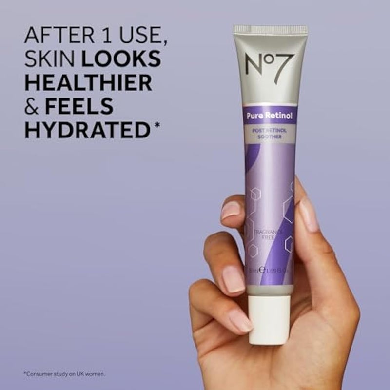 No7 Pure Retinol Post-Treatment Soother – Soothing Face Cream to Support Retinol Tolerance – Ceramides & Bisabolol for Hydration (1.69 fl oz) - Image 2