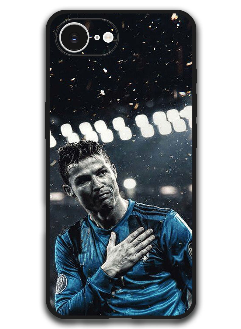 Theodor Case Compatible with Apple iPhone 16e 6.1 Inch Protection Shockproof Bumper Cover - Ronaldo Thanking - Image 1